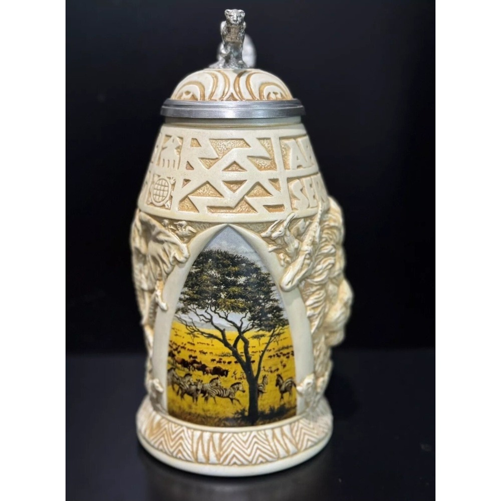 NEW SEALED Avon Collectibles "Africa's Serengeti" Collectible Stein Vintage 2005